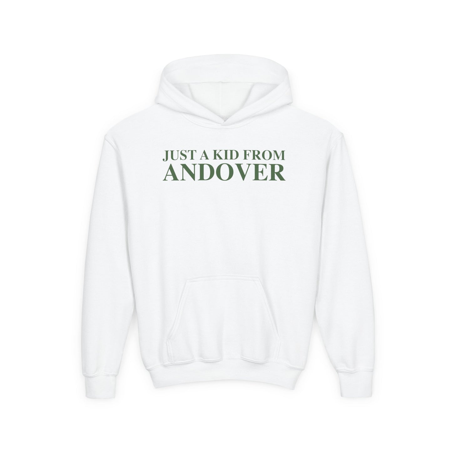 Just a kid from Andover Youth Heavy Blend Hooded Sweatshirt
