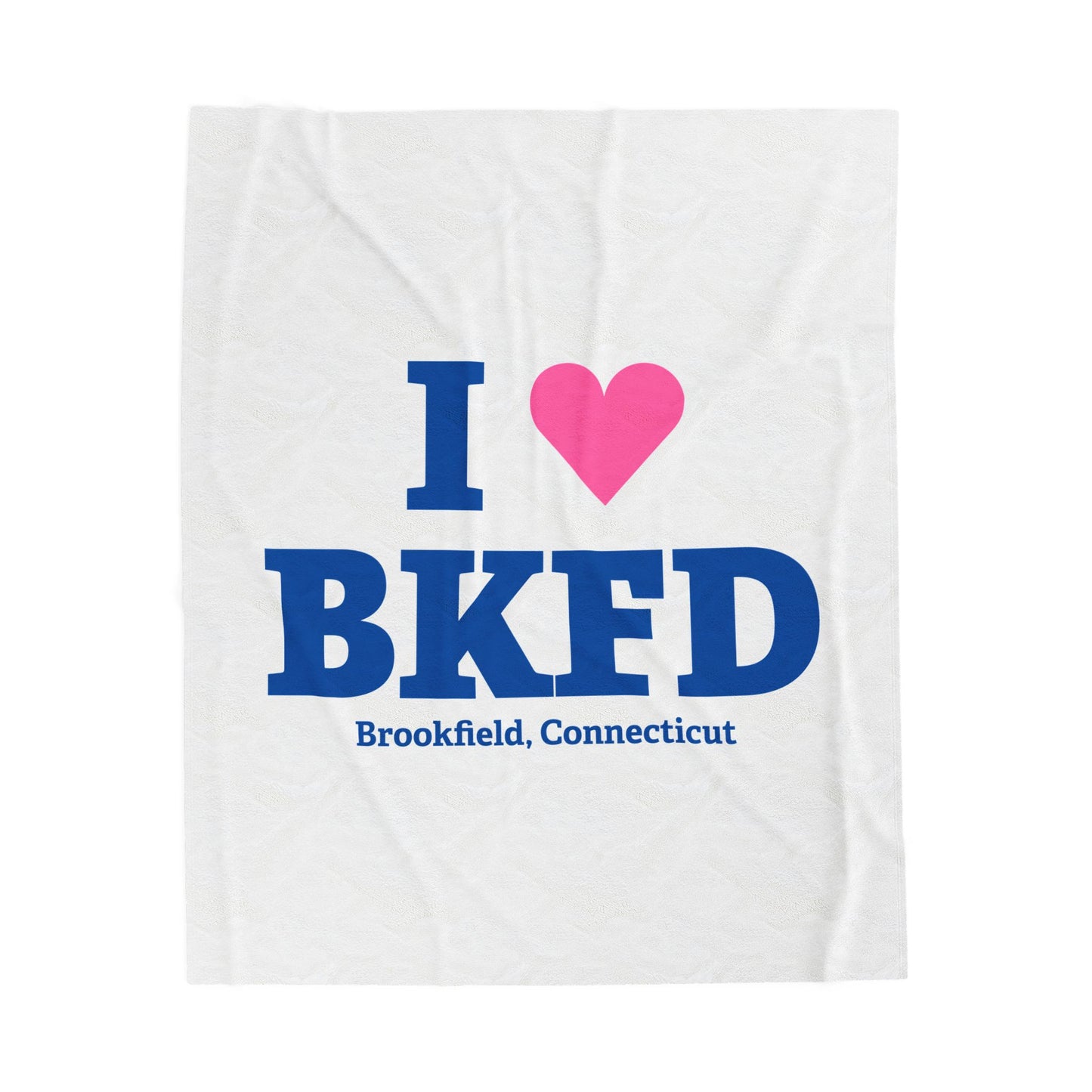 I Heart BKFD Velveteen Plush Blanket