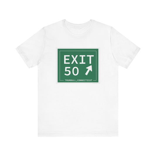 Vintage Exit 50  Merritt Parkway Sign Unisex Jersey Short Sleeve T-Shirt