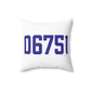 06751 Bethlehem Connecticut Zip Code Polyester Square Pillow