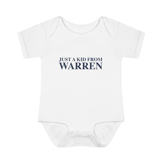Just a kid from Warren Infant Baby Rib Bodysuit