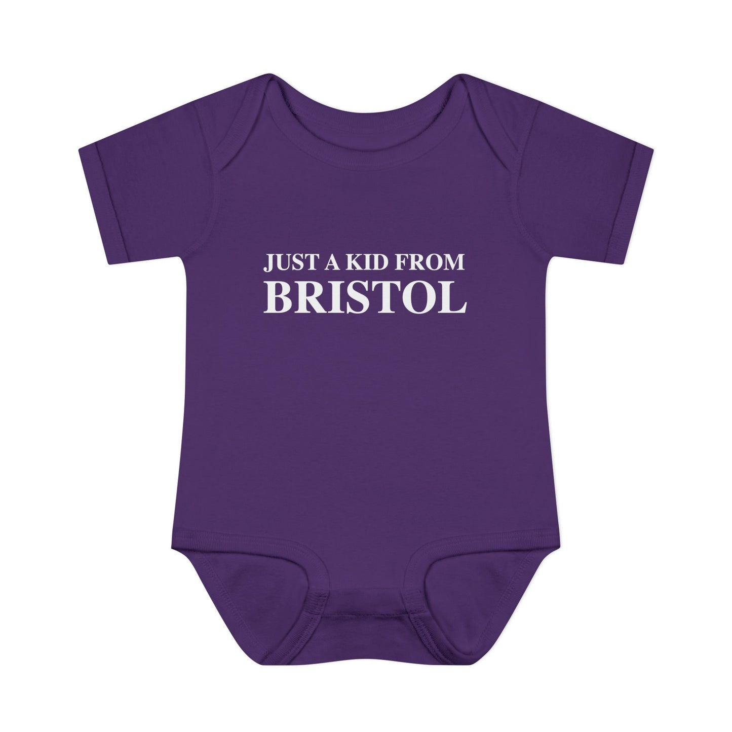 Just a kid from Bristol Infant Baby Rib Bodysuit