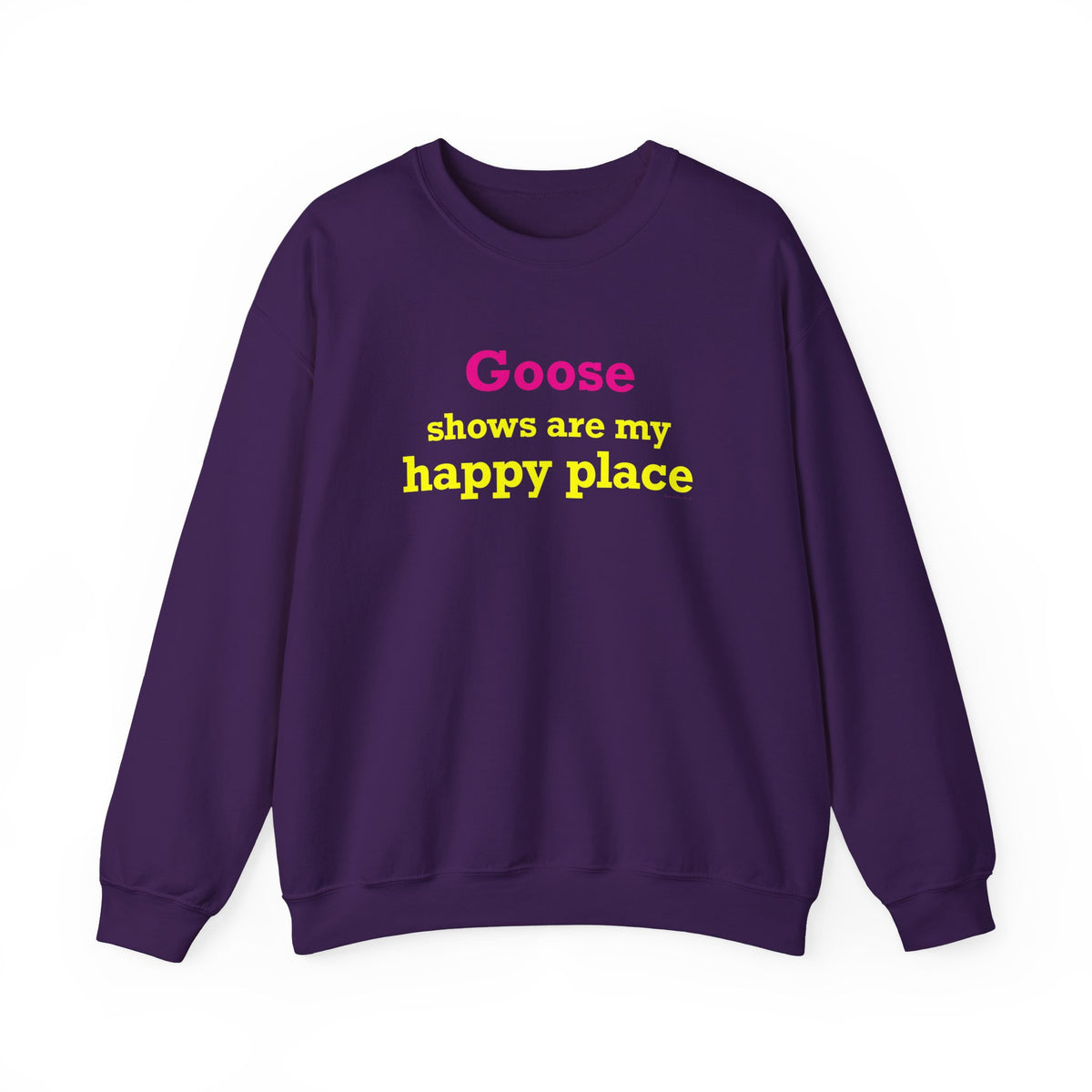 Goose Shows Are My Happy Place - Yellow & Pink Unisex Heavy Blend™ Crewneck Sweatshirt