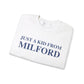 Just a kid from Milford Unisex Heavy Blend™ Crewneck Sweatshirt