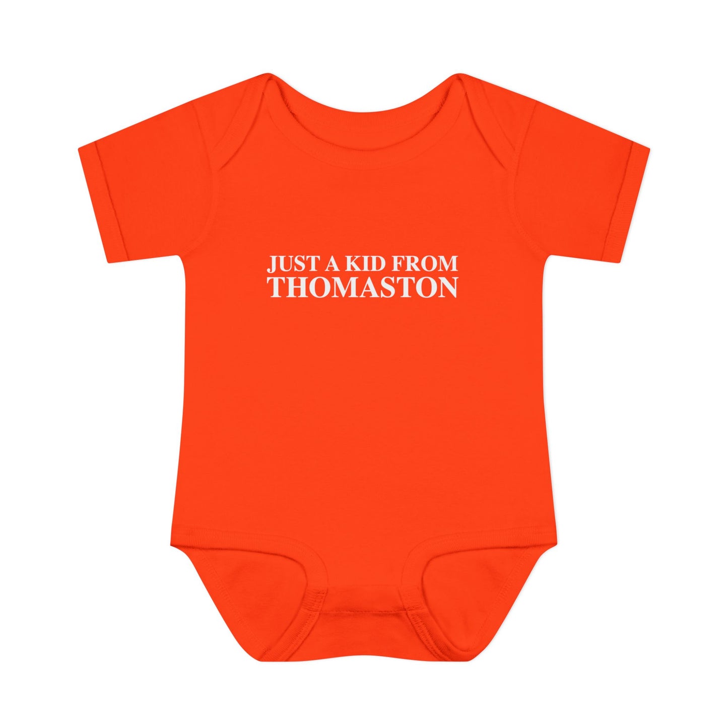 Just a kid from Thomaston Infant Baby Rib Bodysuit