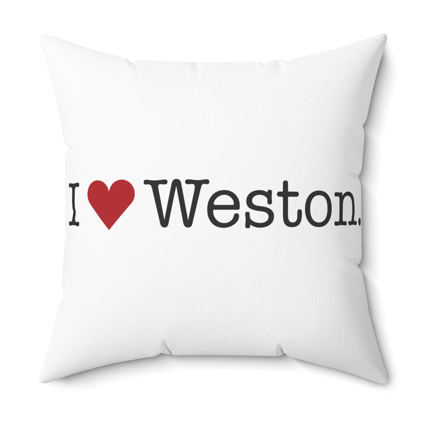 I Heart Weston. Spun Polyester Square Pillow