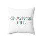 41 Tilt Strawberry Hill Spun Polyester Square Pillow