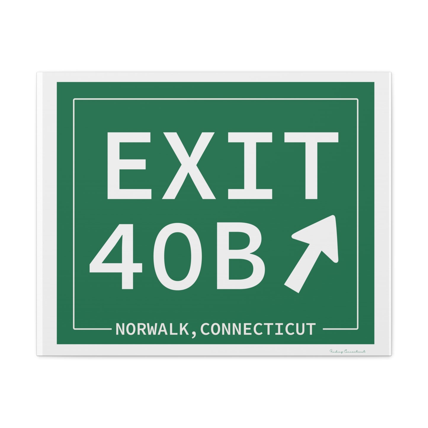 Vintage Exit 40B Merritt Parkway Sign Matte Canvas, Stretched, 1.25"