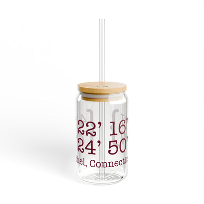 Bethel Coordinates Sipper Glass, 16oz