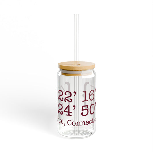 Bethel Coordinates Sipper Glass, 16oz