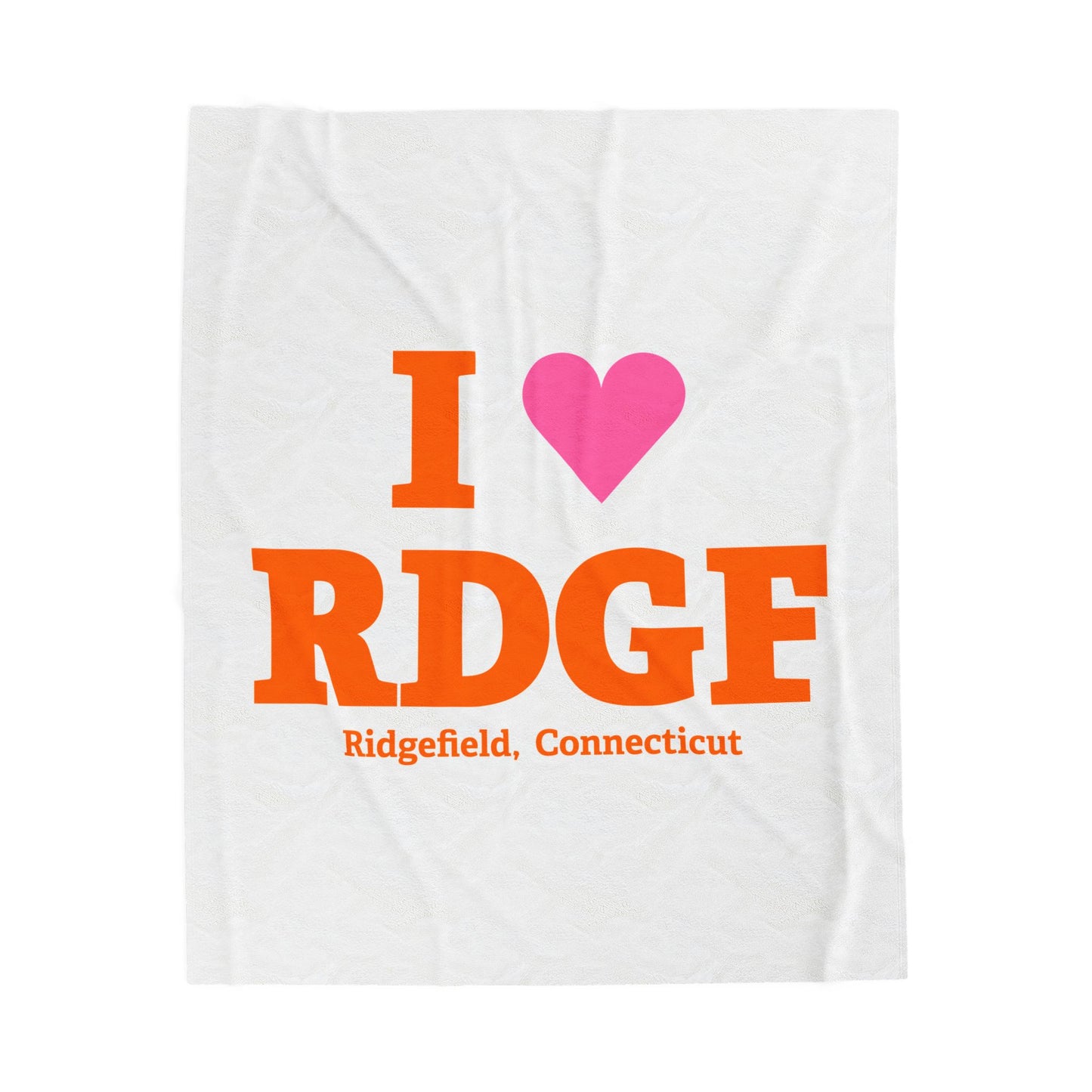 I Heart RDGF Velveteen Plush Blanket
