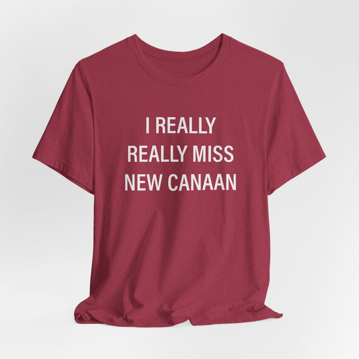 I Really Really Miss New Canaan Unisex Jersey Short Sleeve Tee