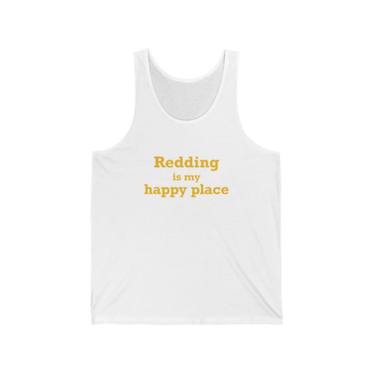 Redding Is My Happy Place Unisex Jersey Tank Top