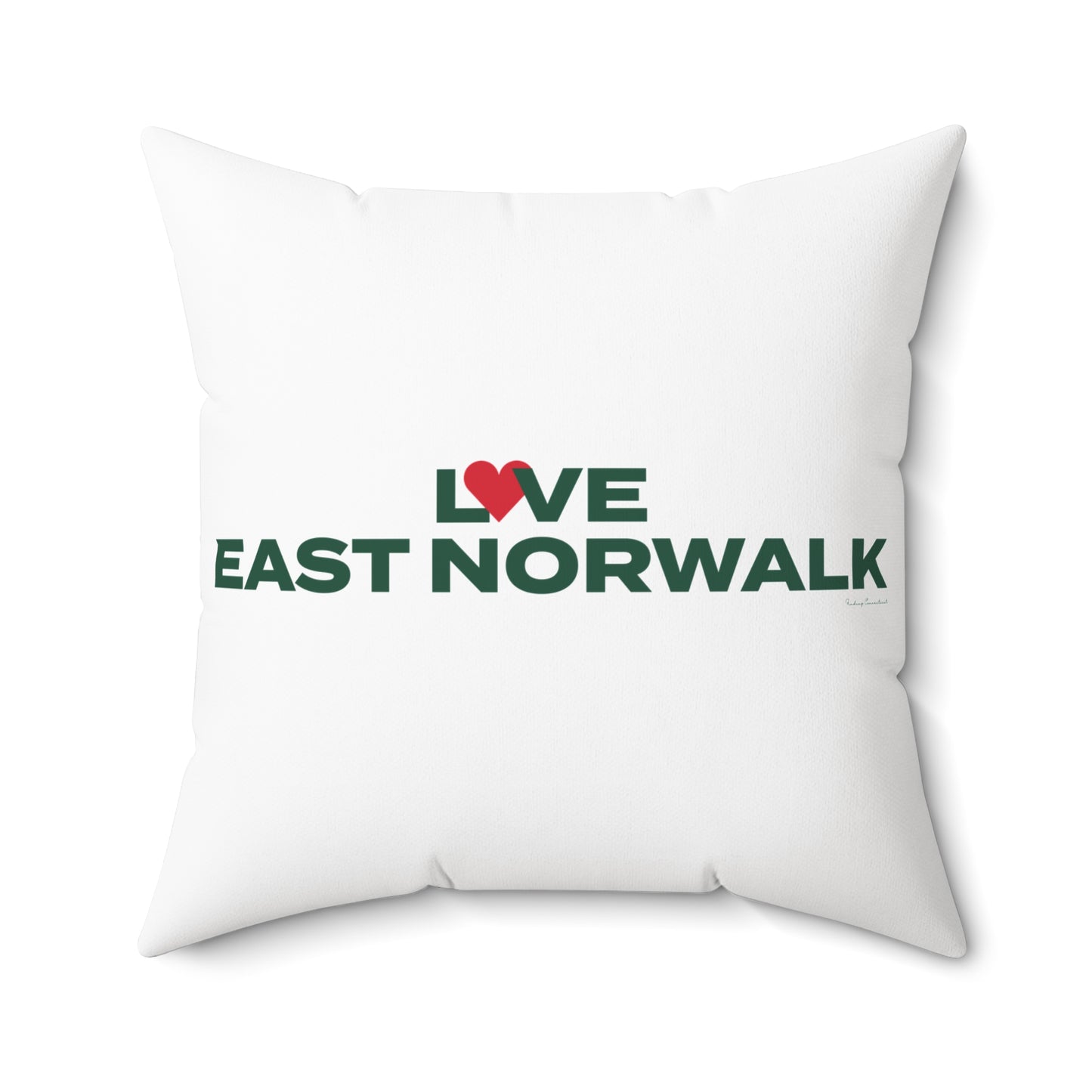 Love East Norwalk Spun Polyester Square Pillow
