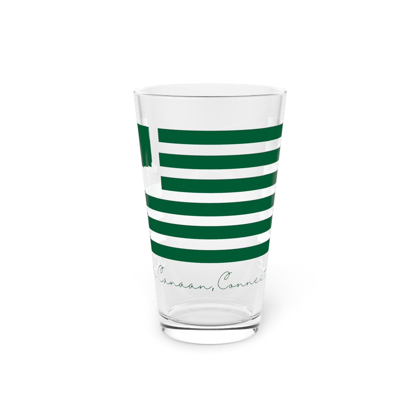 North Canaan Connecticut St. Patrick’s Day Flag Pint Glass, 16oz
