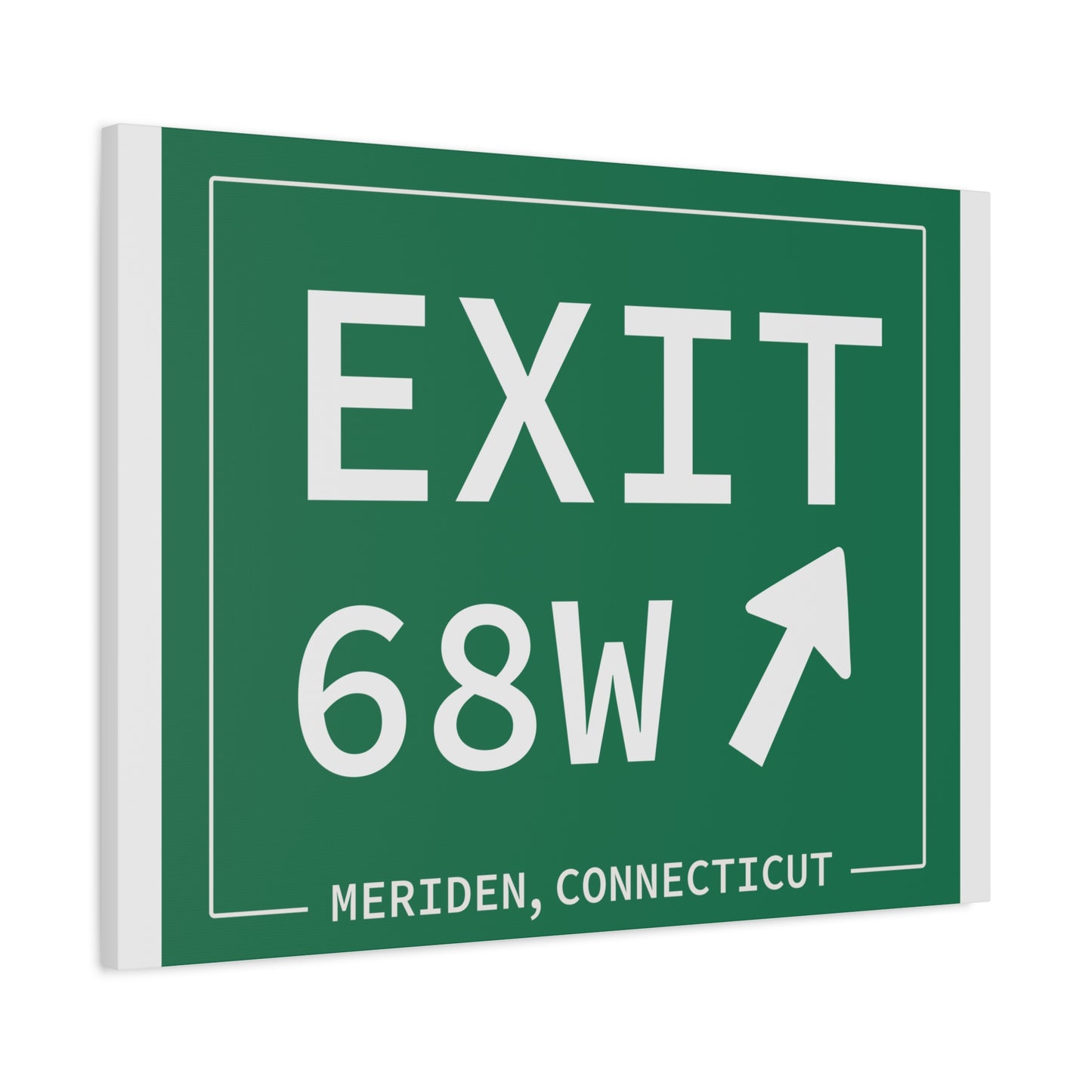 Vintage Exit 68W WCP Sign Matte Canvas, Stretched, 1.25"