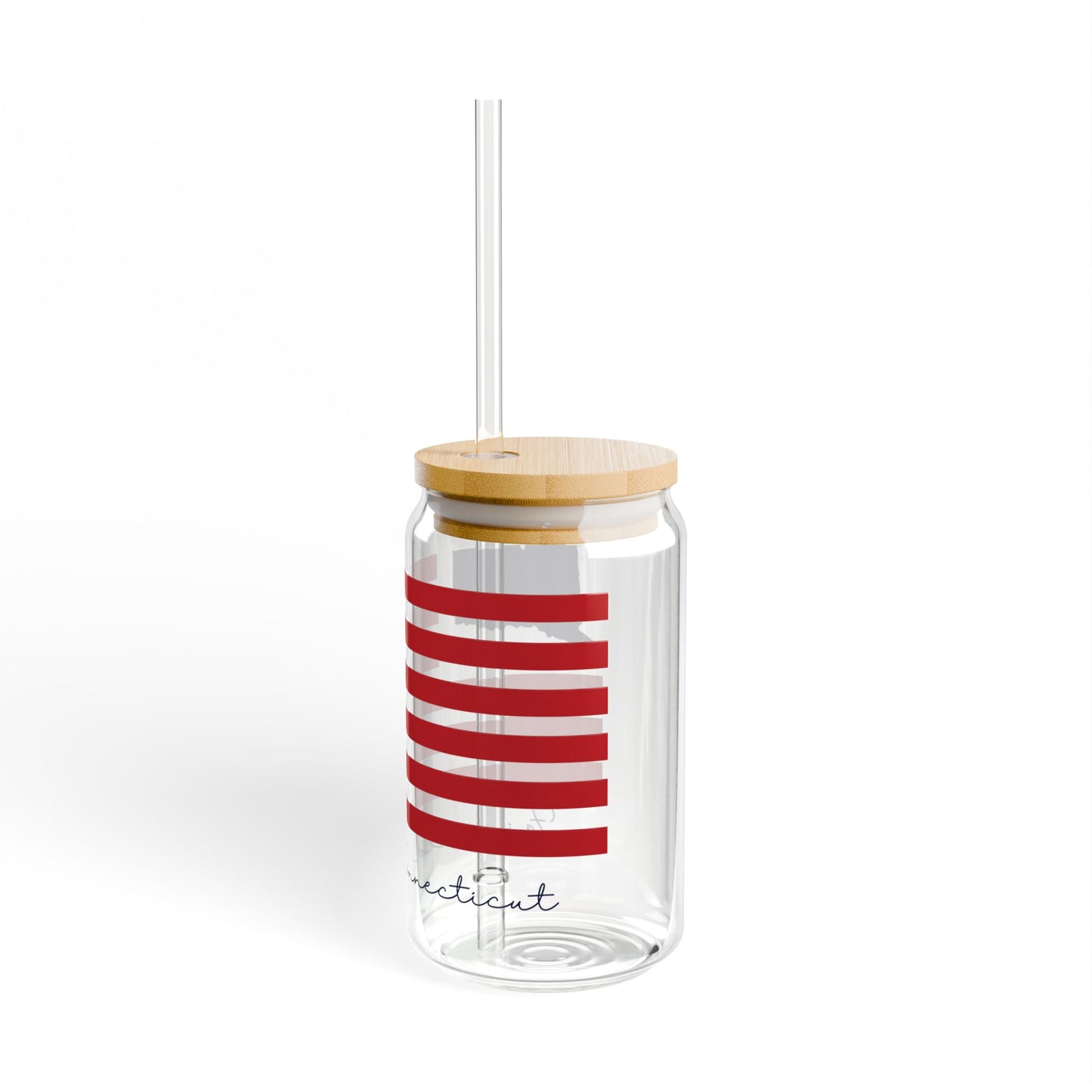 Fairfield Connecticut Flag Sipper Glass, 16oz