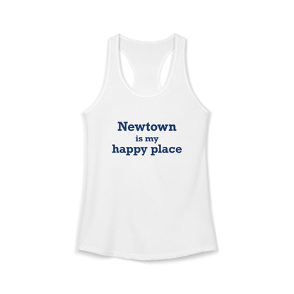 Newtown Is My Happy Place Women's Ideal Racerback Tank Top
