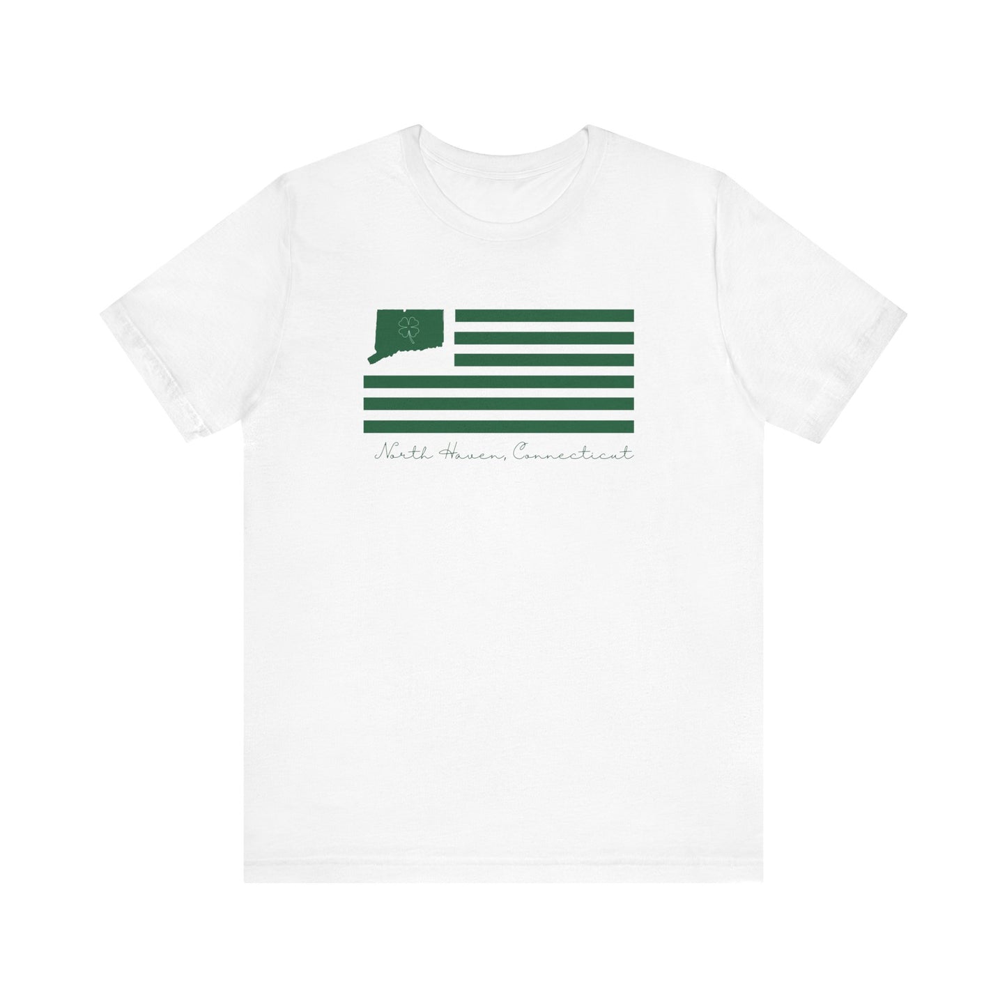 North Haven Connecticut St Patrick’s Day Flag Unisex Jersey Short Sleeve Tee