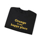 Orange is My Happy Place Unisex Heavy Blend™ Crewneck Sweatshirt
