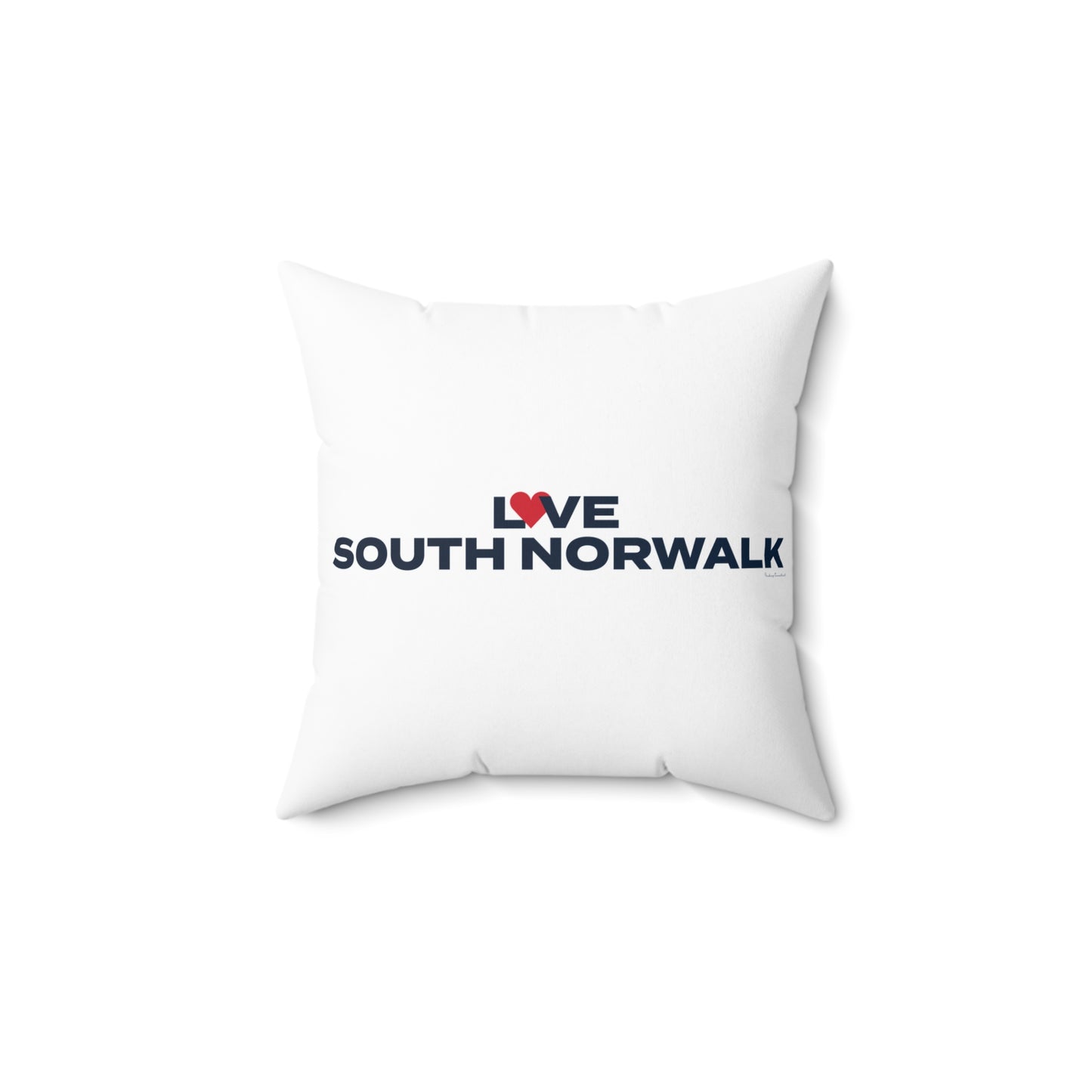 Love South Norwalk Spun Polyester Square Pillow