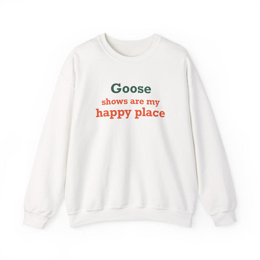 Goose Shows Are My Happy Place - Orange & Green Unisex Heavy Blend™ Crewneck Sweatshirt