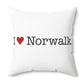 I Heart Norwalk. Spun Polyester Square Pillow