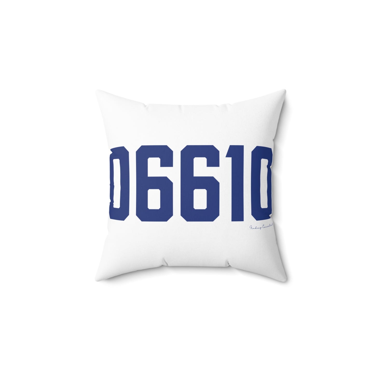 06610  Bridgeport Connecticut Zip Code Spun Polyester Square Pillow