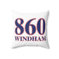 860 Windham Red, White & Blue Spun Polyester Square Pillow