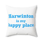 Harwinton is My Happy Place Polyester Square Pillow