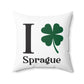I Clover Sprague Spun Polyester Square Pillow