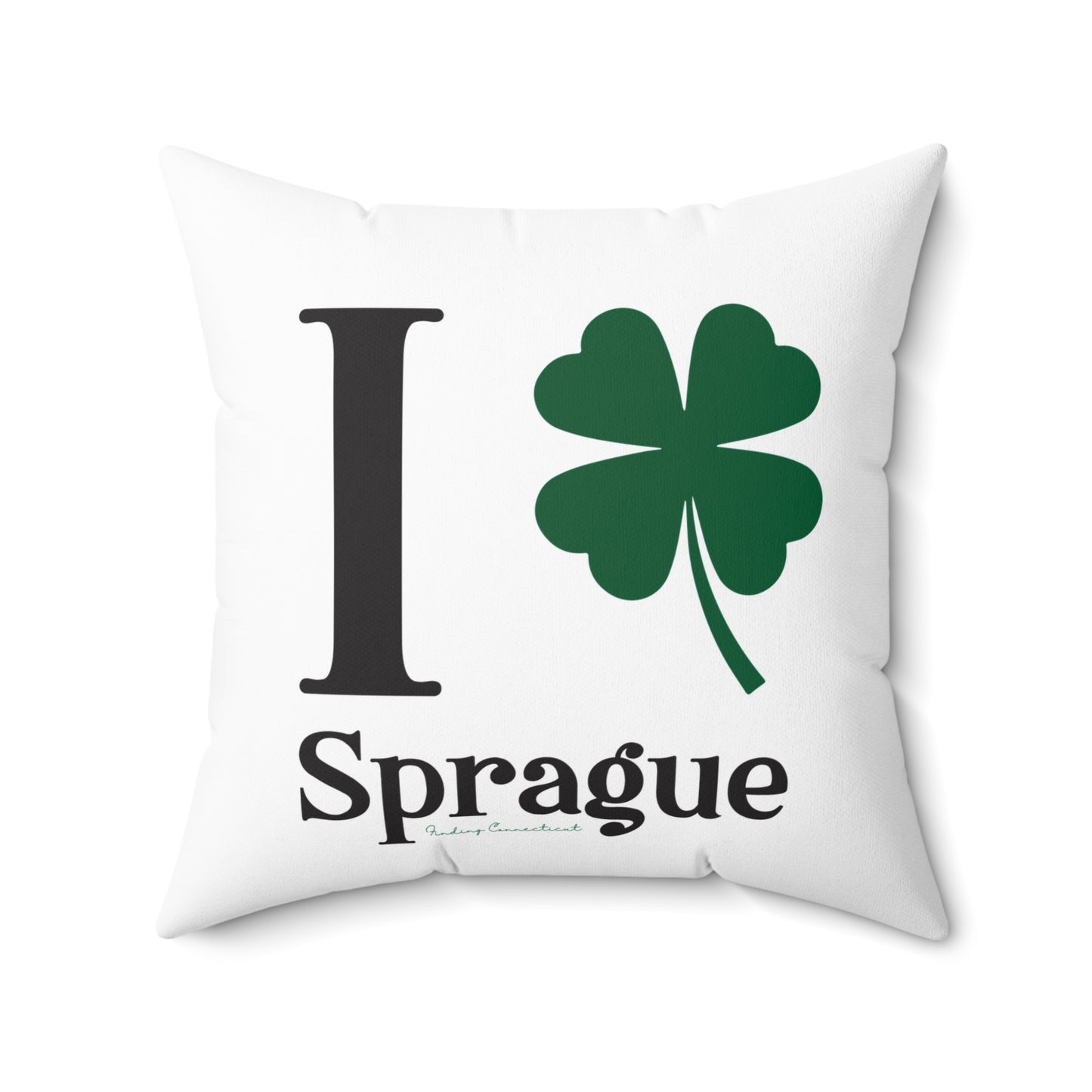 I Clover Sprague Spun Polyester Square Pillow