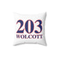 203 Wolcott Red White & Blue Spun Polyester Square Pillow