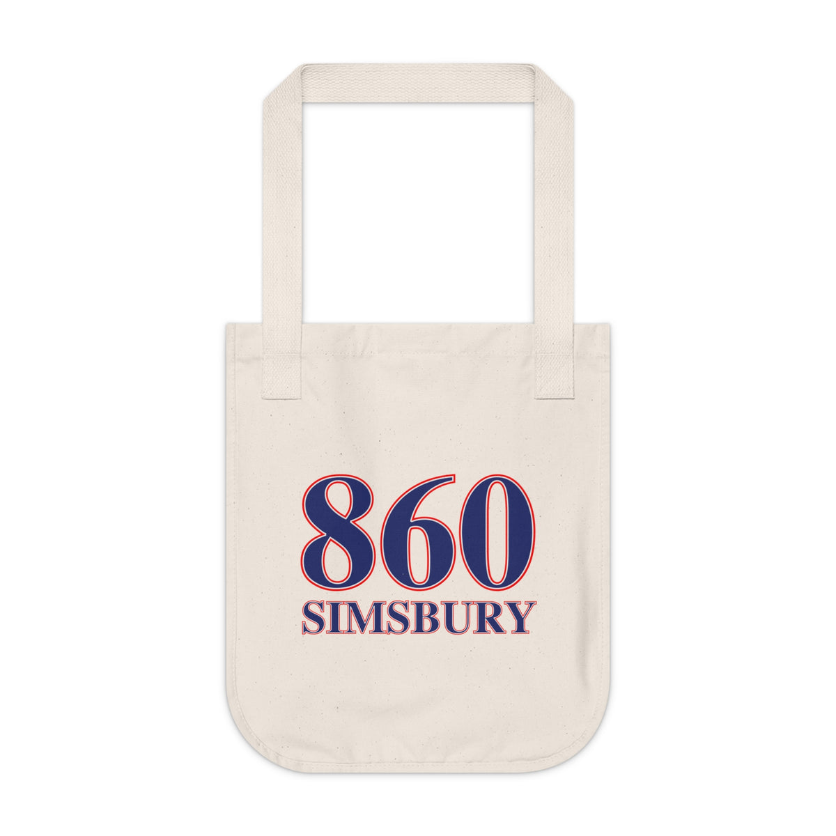 860 Simsbury Hill Red, White & Blue Organic Canvas Tote Bag