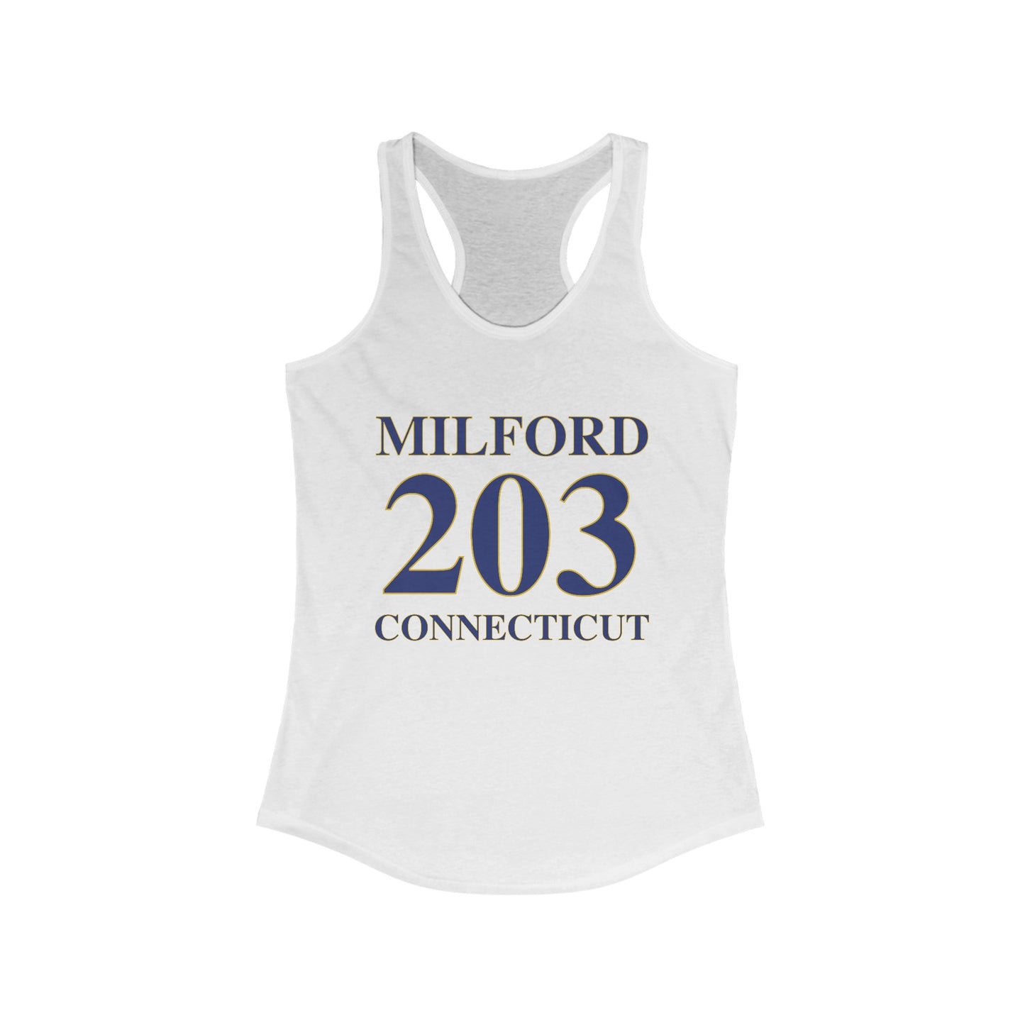 Milford 203 Connecticut Women's Ideal Racerback Tank