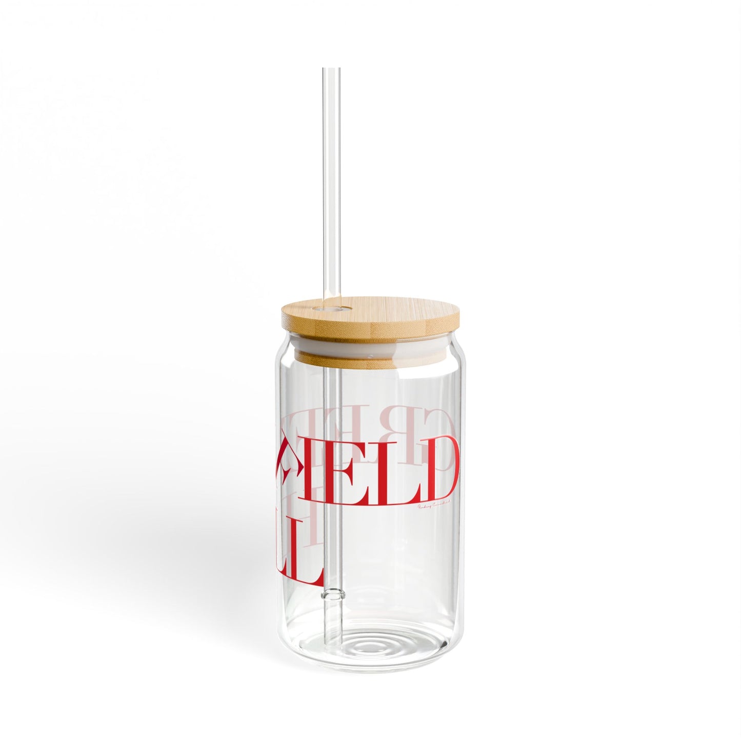 41 Tilt Greenfield Hill Glass Can with Straw and Lid, 16oz