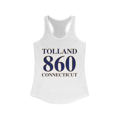Tolland 860 Connecticut Women's Ideal Racerback Tank Top