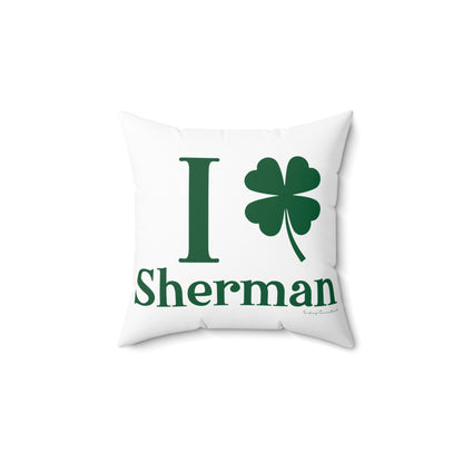 I Clover Sherman Spun Polyester Square Pillow