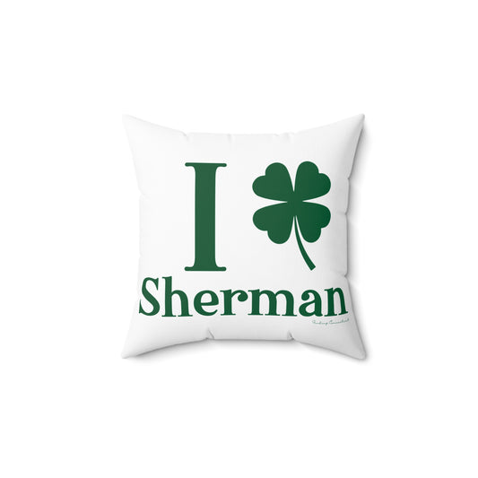 I Clover Sherman Spun Polyester Square Pillow
