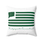 Bridgeport Connecticut St Patrick's Day Flag Spun Polyester Square Pillow
