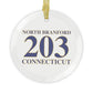North Branford 203 Connecticut Glass Ornaments