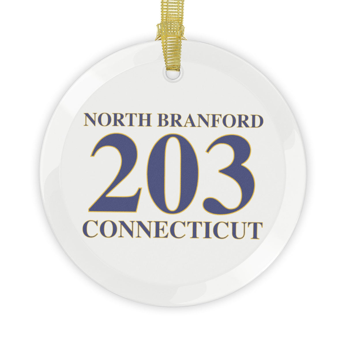 North Branford 203 Connecticut Glass Ornaments