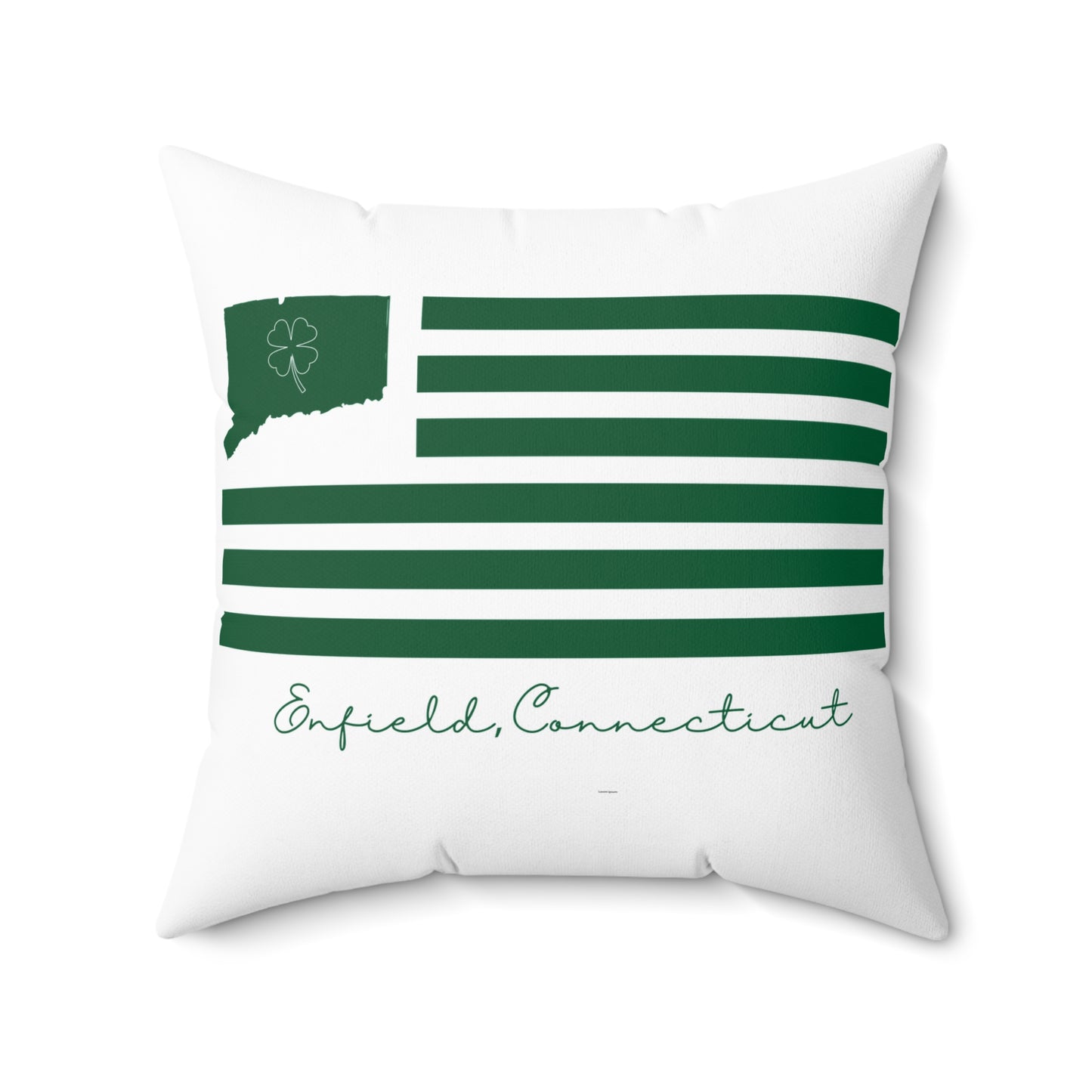 Enfield Connecticut St. Patrick’s Day Flag Spun Polyester Square Pillow