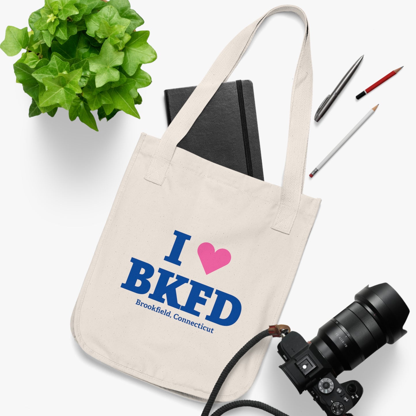 I Heart BKFD Organic Canvas Tote Bag