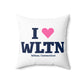 I Heart WLTN Spun Polyester Square Pillow
