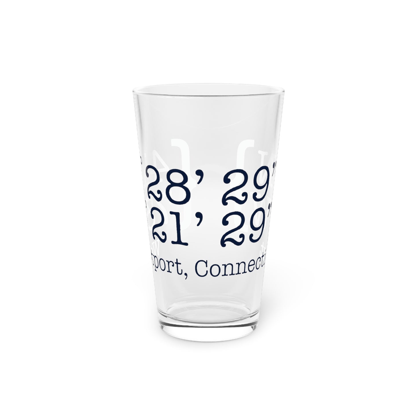 Westport Coordinates Pint Glass, 16oz