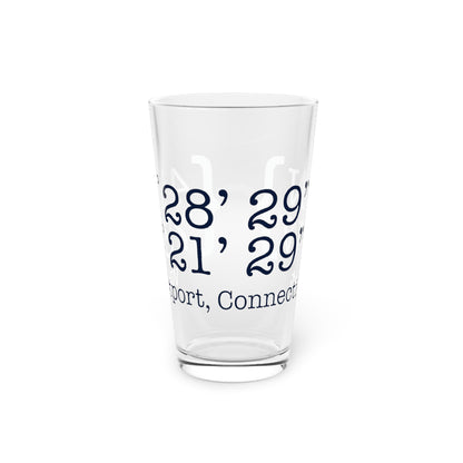 Westport Coordinates Pint Glass, 16oz