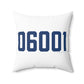 06001 Avon Connecticut Zip Code Polyester Square Pillow