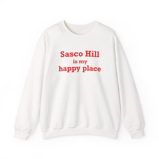 Sasco Hill is My Happy Place Unisex Heavy Blend™ Crewneck Sweatshirt