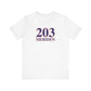 203 Meriden Red, White & Blue Unisex Jersey Short Sleeve T-Shirt